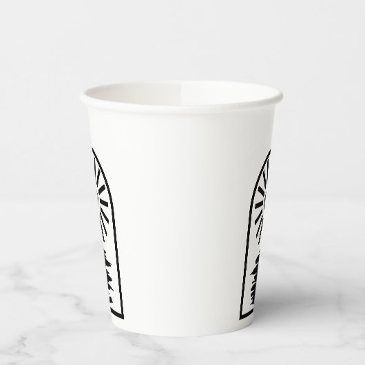 Minimalist Celestial Sun and water 紙コップ (左)