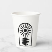 Minimalist Celestial Sun and water 紙コップ (正面)