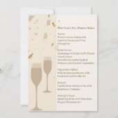 Minimalist Champagne Party Menu | Elegant Beige 招待状 (正面)