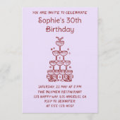 Minimalist Champagne Tower 30th Birthday Party     招待状 (正面)