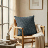 Minimalist Charcoal Blue Arch Line Art Quiet Luxur クッション