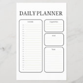 Minimalist Charcoal Grey Daily Learning Planner チラシ (裏面)