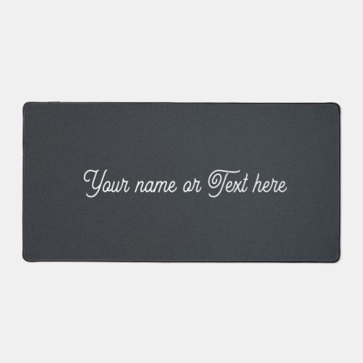 Minimalist Charcoal Grey Grainy Texture デスクマット (正面)