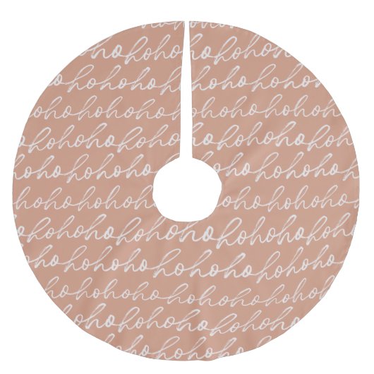 Minimalist Cheer with Cursive Whimsy ブラッシュドポリエステルツリースカート (正面)