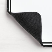 Minimalist Chic Black Monogram Double Boarder マウスパッド (コーナー)