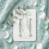 Minimalist Chic Coquette Bow Jewelry Display TMF26 名刺