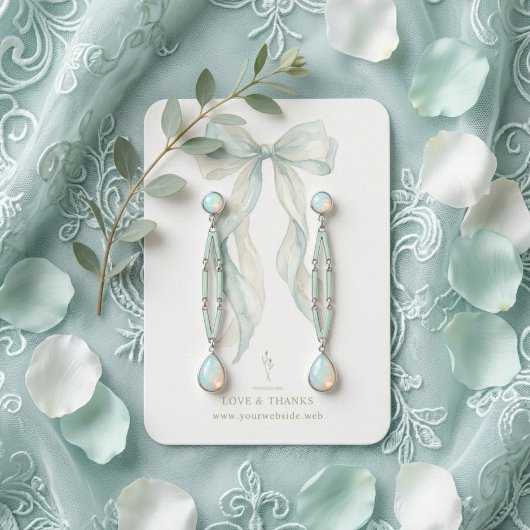 Minimalist Chic Coquette Bow Jewelry Display TMF26 名刺