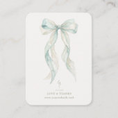 Minimalist Chic Coquette Bow Jewelry Display TMF26 名刺 (正面)