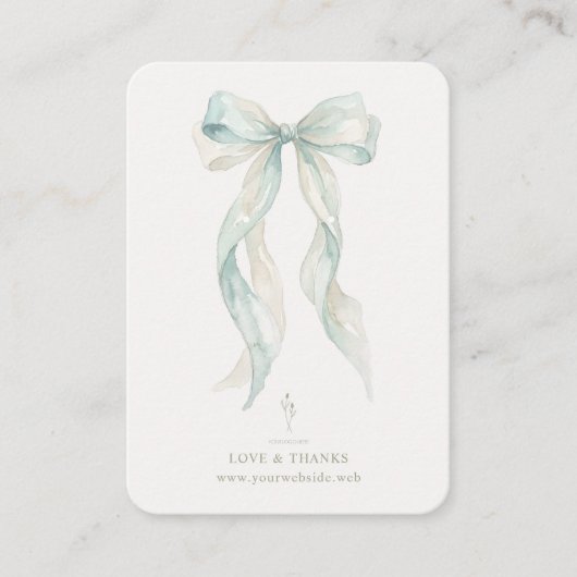 Minimalist Chic Coquette Bow Jewelry Display TMF26 名刺 (正面)