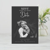 Minimalist Chic Elegant B&W Photo Couple Wedding (スタンド正面)