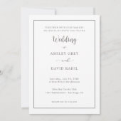 Minimalist Chic Front Photo Modern Script Wedding 招待状 (裏面)