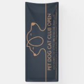 Minimalist Chic Line Dog and Cat Logo 横断幕 (縦)