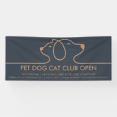 Minimalist Chic Line Dog and Cat Logo 横断幕 (横)