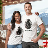 Minimalist Chic Rustic Pinecone Christmas Tシャツ