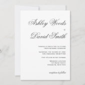 Minimalist Chic Script Wedding Invitation 招待状 (正面)