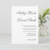 Minimalist Chic Script Wedding Invitation 招待状 (スタンド正面)