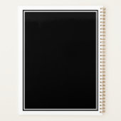 Minimalist Chic Two Boarder Monogram Name Black   プランナー手帳 (裏面)