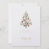 Minimalist Chic Winter Christmas Tree シーズンカード (正面)