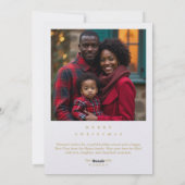 Minimalist Chic Winter Christmas Tree シーズンカード (裏面)