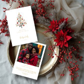 Minimalist Chic Winter Christmas Tree シーズンカード