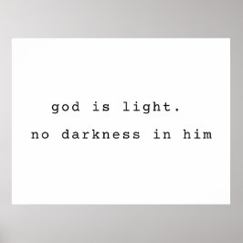 Minimalist Christian Poster God is Light ポスター