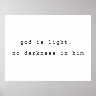 Minimalist Christian Poster God is Light ポスター