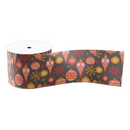 Minimalist Christmas Aesthetic Pattern - Holiday  グログランリボン