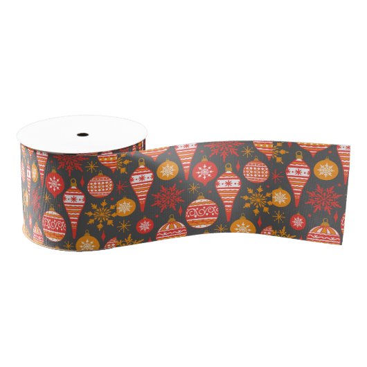 Minimalist Christmas Aesthetic Pattern - Holiday  グログランリボン (リール)