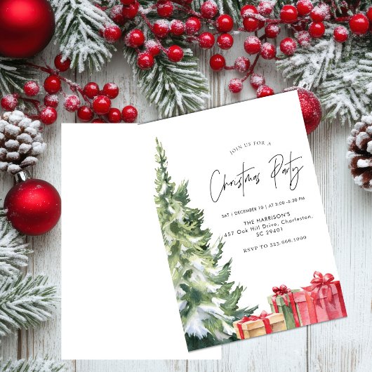 Minimalist Christmas Boho Holiday Dinner Christmas 招待状