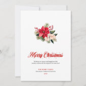 Minimalist Christmas Bouquet Holiday Greeting Card シーズンカード (正面)