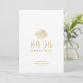 Minimalist Christmas Bouquet Script Calligraphy シーズンカード (スタンド正面)