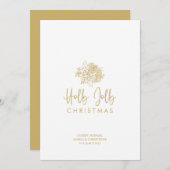 Minimalist Christmas Bouquet Script Calligraphy  シーズンカード (正面/裏面)