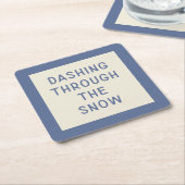 Minimalist Christmas Carol Lyric Paper Coaster スクエアペーパーコースター (アングル)
