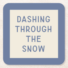 Minimalist Christmas Carol Lyric Paper Coaster スクエアペーパーコースター