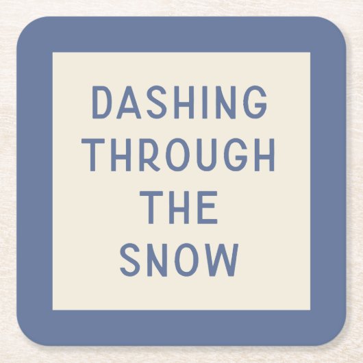 Minimalist Christmas Carol Lyric Paper Coaster スクエアペーパーコースター (正面)