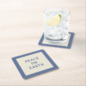 Minimalist Christmas Carol Lyric Paper Coaster スクエアペーパーコースター (インサイチュ)