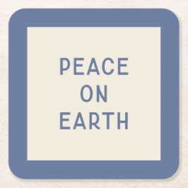 Minimalist Christmas Carol Lyric Paper Coaster スクエアペーパーコースター