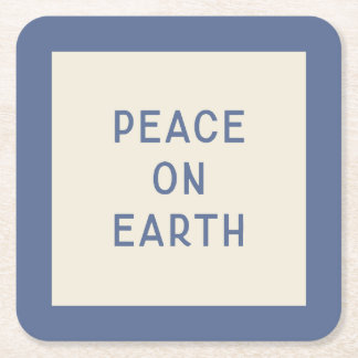 Minimalist Christmas Carol Lyric Paper Coaster スクエアペーパーコースター