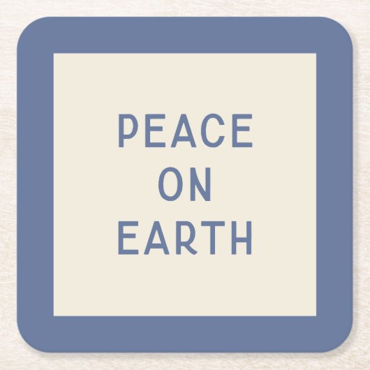 Minimalist Christmas Carol Lyric Paper Coaster スクエアペーパーコースター (正面)