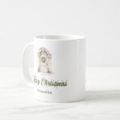 Minimalist Christmas Coffee Mug Custom Name コーヒーマグカップ (正面左)