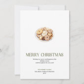 Minimalist Christmas Cookies Card With Gold Accent シーズンカード (正面)