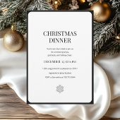 Minimalist Christmas Dinner Elegant Holiday Party 招待状