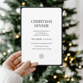 Minimalist Christmas Dinner Elegant Holiday Party 招待状