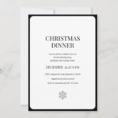 Minimalist Christmas Dinner Elegant Holiday Party 招待状 (正面)