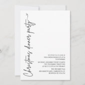 Minimalist Christmas Dinner Party  招待状 (正面)