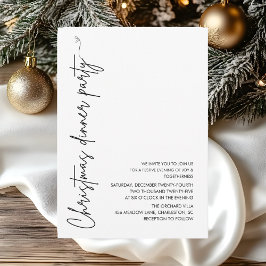 Minimalist Christmas Dinner Party 招待状