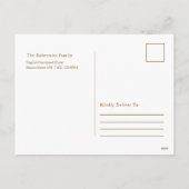 Minimalist Christmas Donut Ornament シーズンポストカード (裏面)