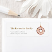 Minimalist Christmas Donut Ornament ラベル (インサイチュ)