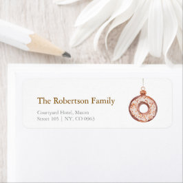 Minimalist Christmas Donut Ornament  ラベル