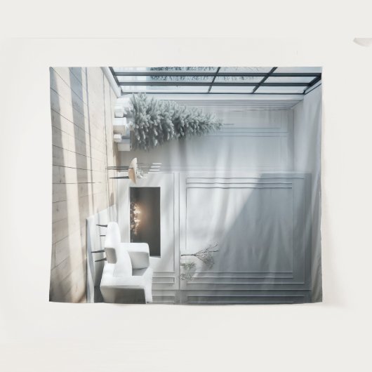 Minimalist Christmas Glow BackDrop タペストリー (正面(横))